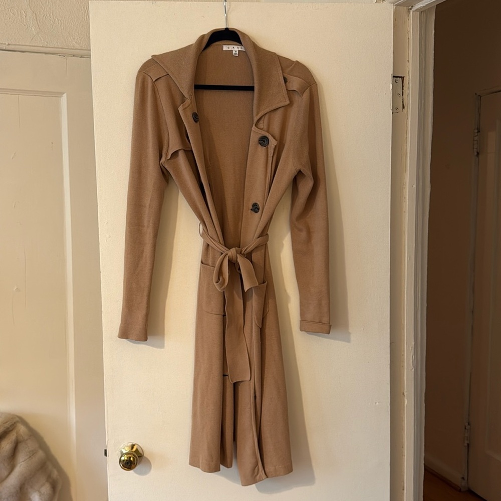 Camel Sweater With Tie